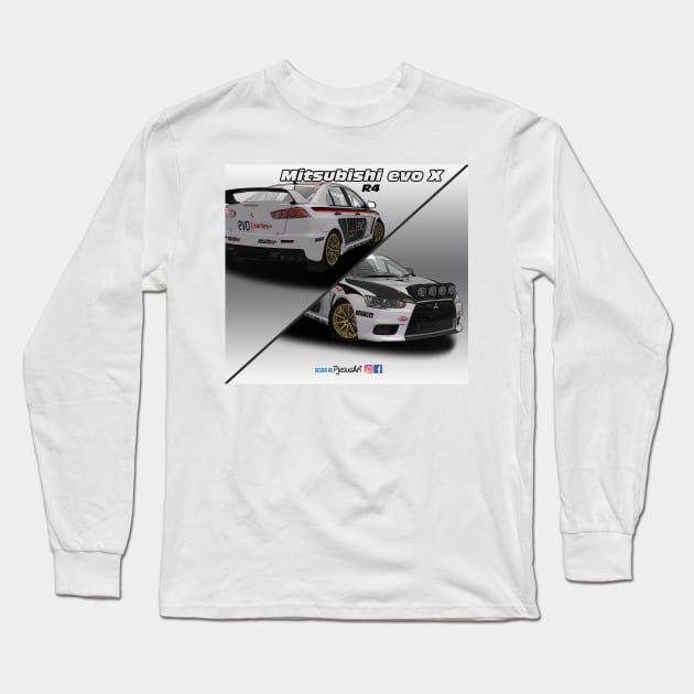 Mitsubishi evo X 09 R4 Long Sleeve T-Shirt by PjesusArt